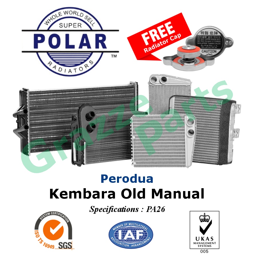 Super Polar Radiator Tank Tangki Air PA26 for Perodua Kembara Terios 1.3 J100 HC-EJ 1998 Kambara 1.3