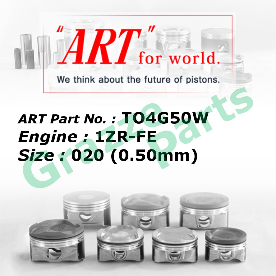ART Piston Set TO4G50W for Toyota Altis ZRE141 1.6 1ZR-FE (86.0mm)