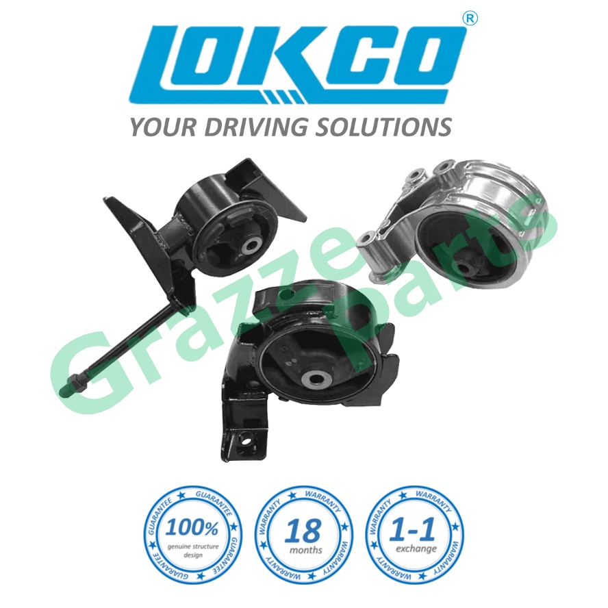 (3pc) Lokco Engine Mounting Set for Perodua Viva 660 EF-VE 850 ED-VE 1.0 EJ-VE DVVT Auto & Manual