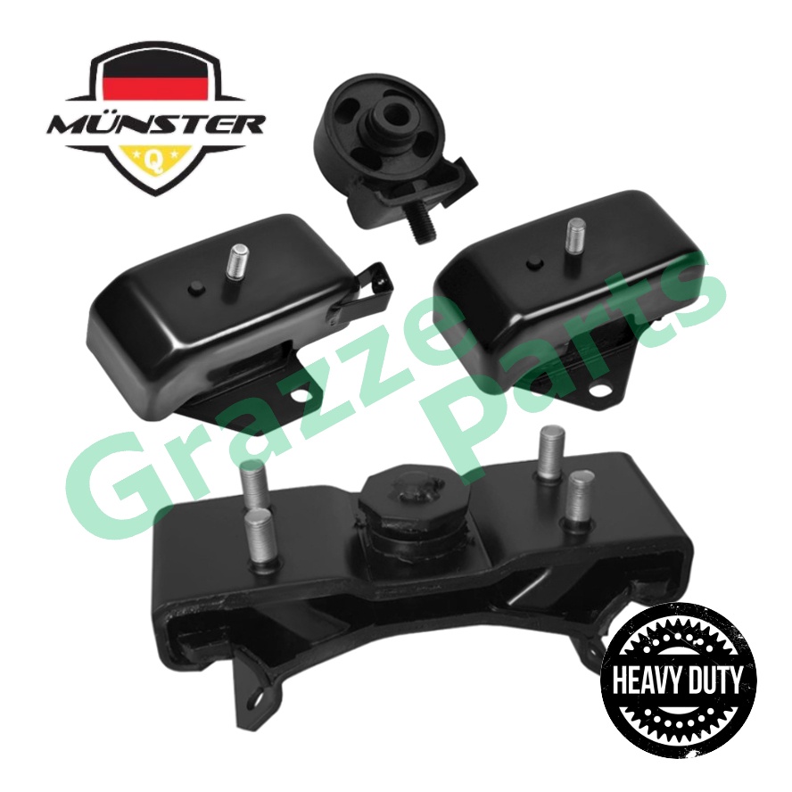 (4pc) Münster ^HD^ Engine Mounting Set Mitsubishi Triton 2.5 3.2 New KL3T 2015 Pajero Sport 2.5 4D56