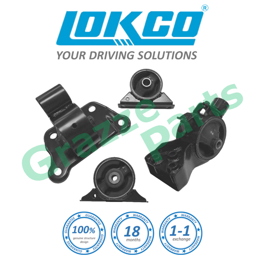 (4pc) Lokco Engine Mounting Set for Proton Waja MMC 4G18 Gen 2 Gen2 1.3 1.6 Persona 1.6 Campro S4PE 
