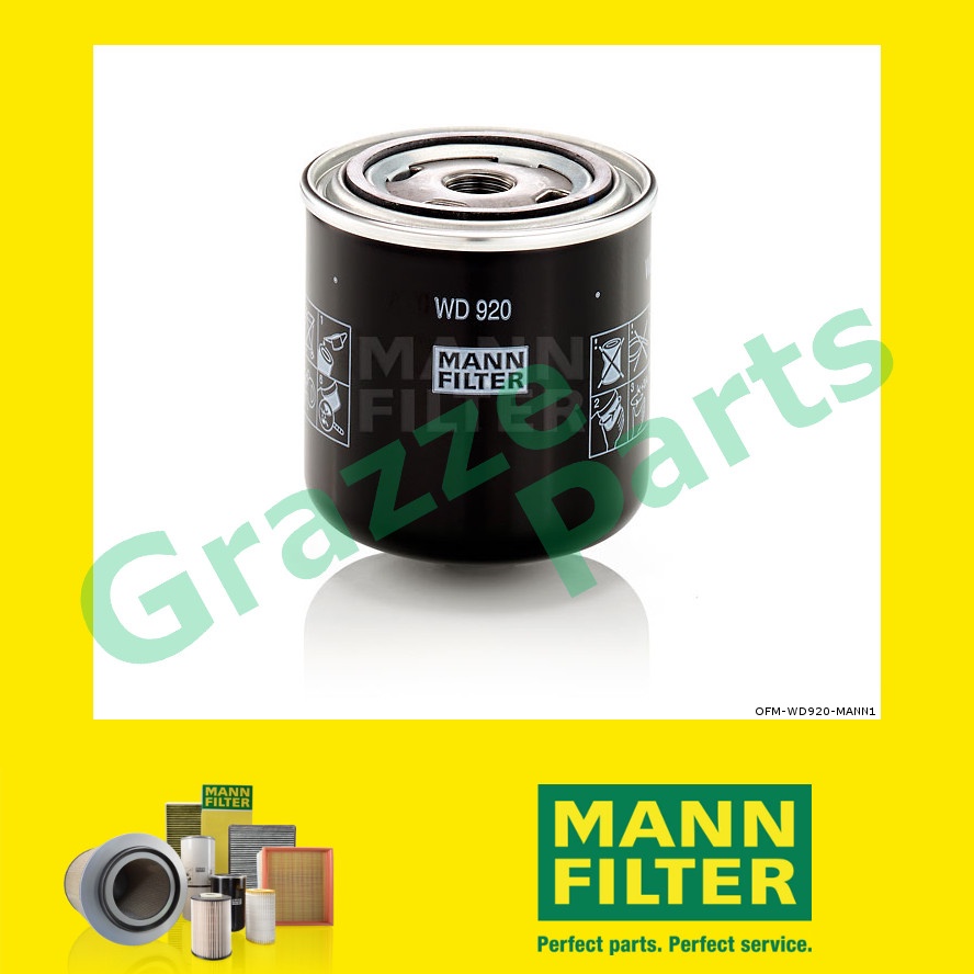 100% Original Mann Hydraulics Steering Transmission Oil Filter WD920 WD 920 Case-IH CNH Global 6000 