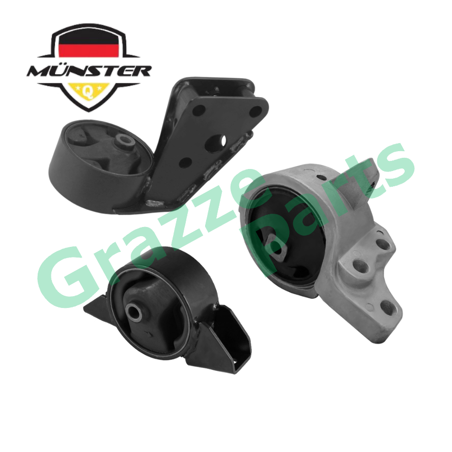 (3pc) Münster Engine Mounting Set NIS1013 for Nissan Sentra B14 1.6 GA16DE I4 Auto 1995-1999