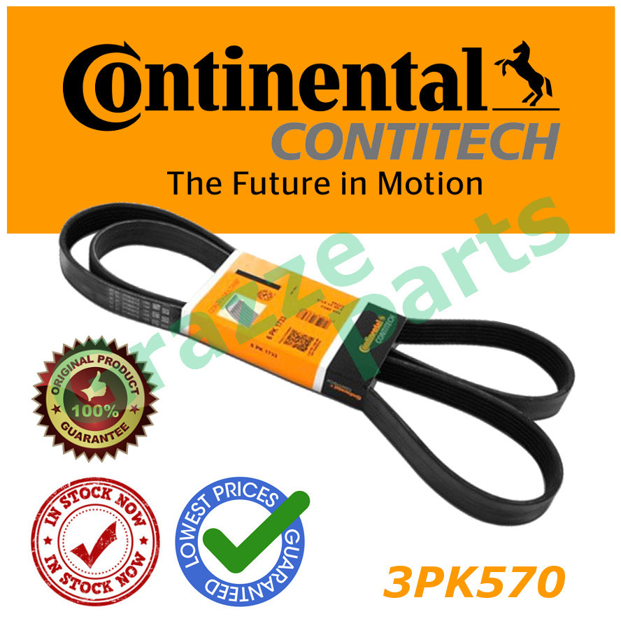 Continental Contitech Ribstar Rib Serpentine Fan Belt 3PK570 for Special Size Saiz and Great Wall El
