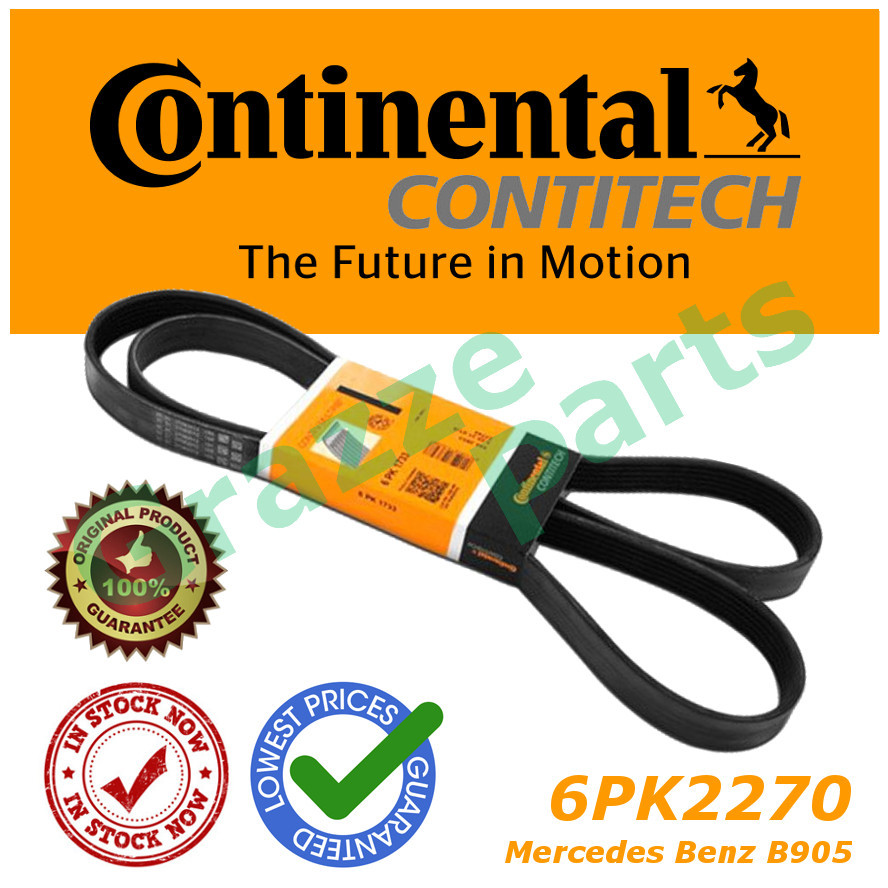 Continental Contitech Ribstar Rib Serpentine Fan Belt 6PK2270 for Mercedes Benz Sprinter Bus 5t B905