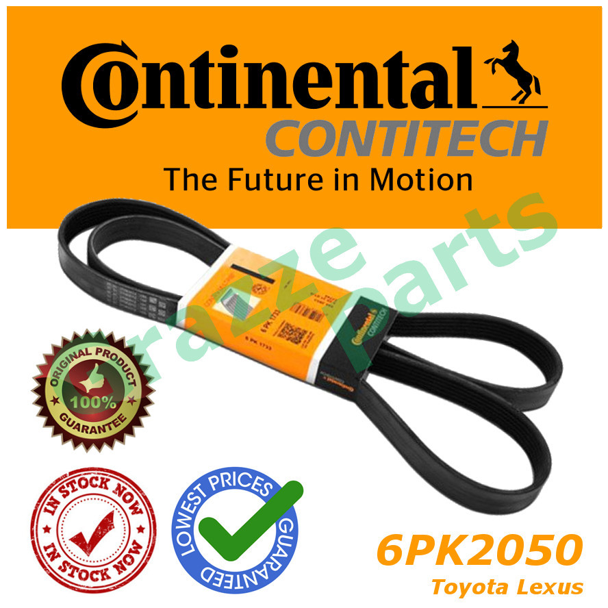 Continental Contitech Ribstar Rib Serpentine Fan Belt 6PK2050 for Toyota Lexus GS URL10L IS USE20  R