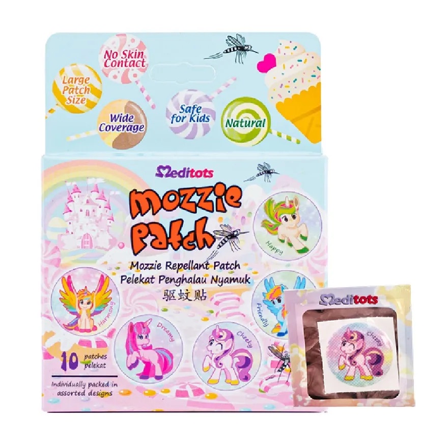 (SPRAY / PATCH) WJS MEDITOTS Spray Mozzie Blocks 60ml Mozzie Patch Sea Creature Unicorn 10s 20s Mosq