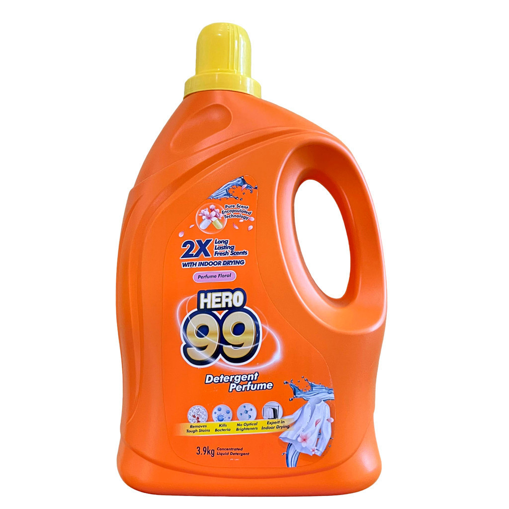 (INDOOR DRYING EXPERT) WJS HERO 99 Liquid Detergent Perfume Bottle Packet with Cap Hero 99 Fabric So