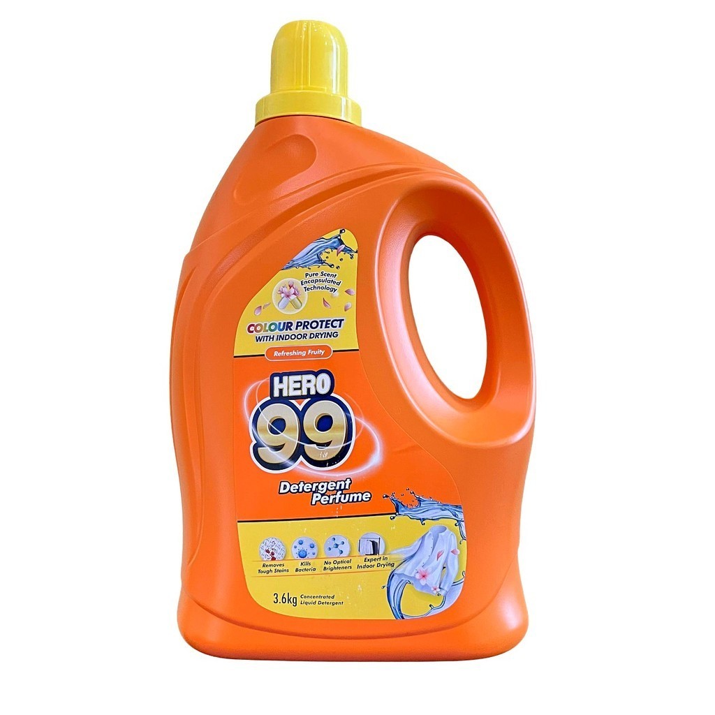 (INDOOR DRYING EXPERT) WJS HERO 99 Liquid Detergent Perfume Bottle Packet with Cap Hero 99 Fabric So