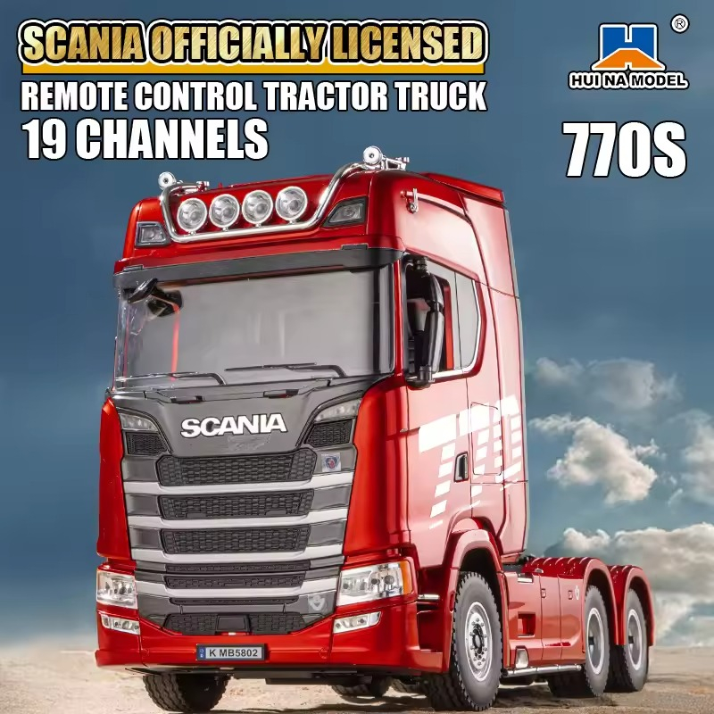 HUINA 1501 1:18 Scale 19-Channel 2.4GHz Remote Control Scania 770S V8 Truck with Light and Sound