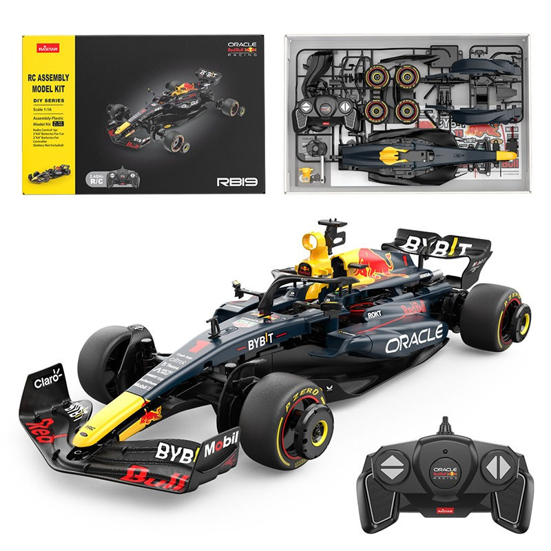 RASTAR Licensed Red Bull F1 RB19 1:16 Scale DIY Remote Control Assembly Model Kit (English Packaging