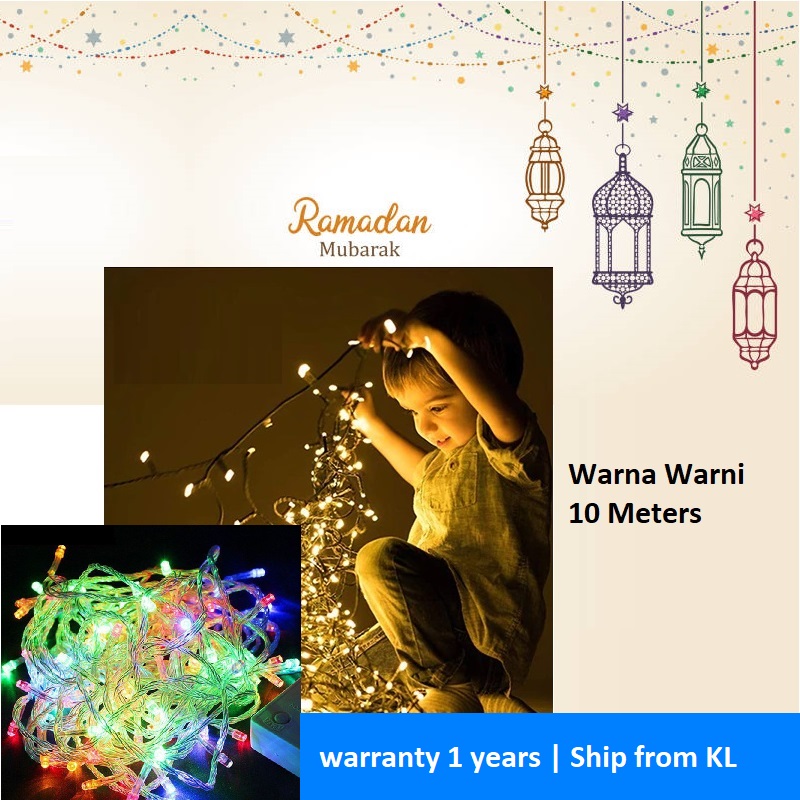 Lampu Klip Klip - Lampu klip hiasan - Lampu Raya - Warranty 1 Tahun