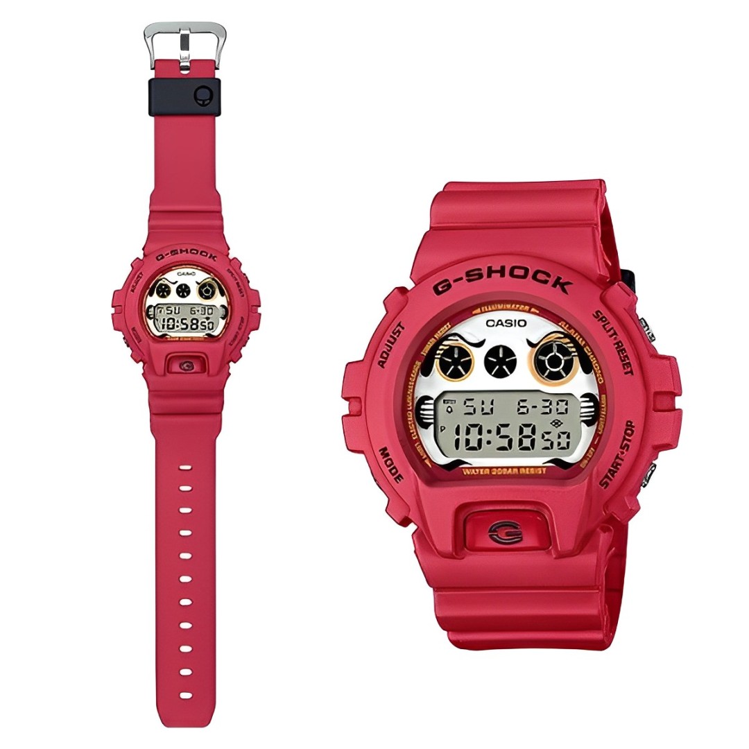 100% Ori Japan Made Dw6900 Red White SC7& SC4 Limited Edition Watch for unisex full set & Bag