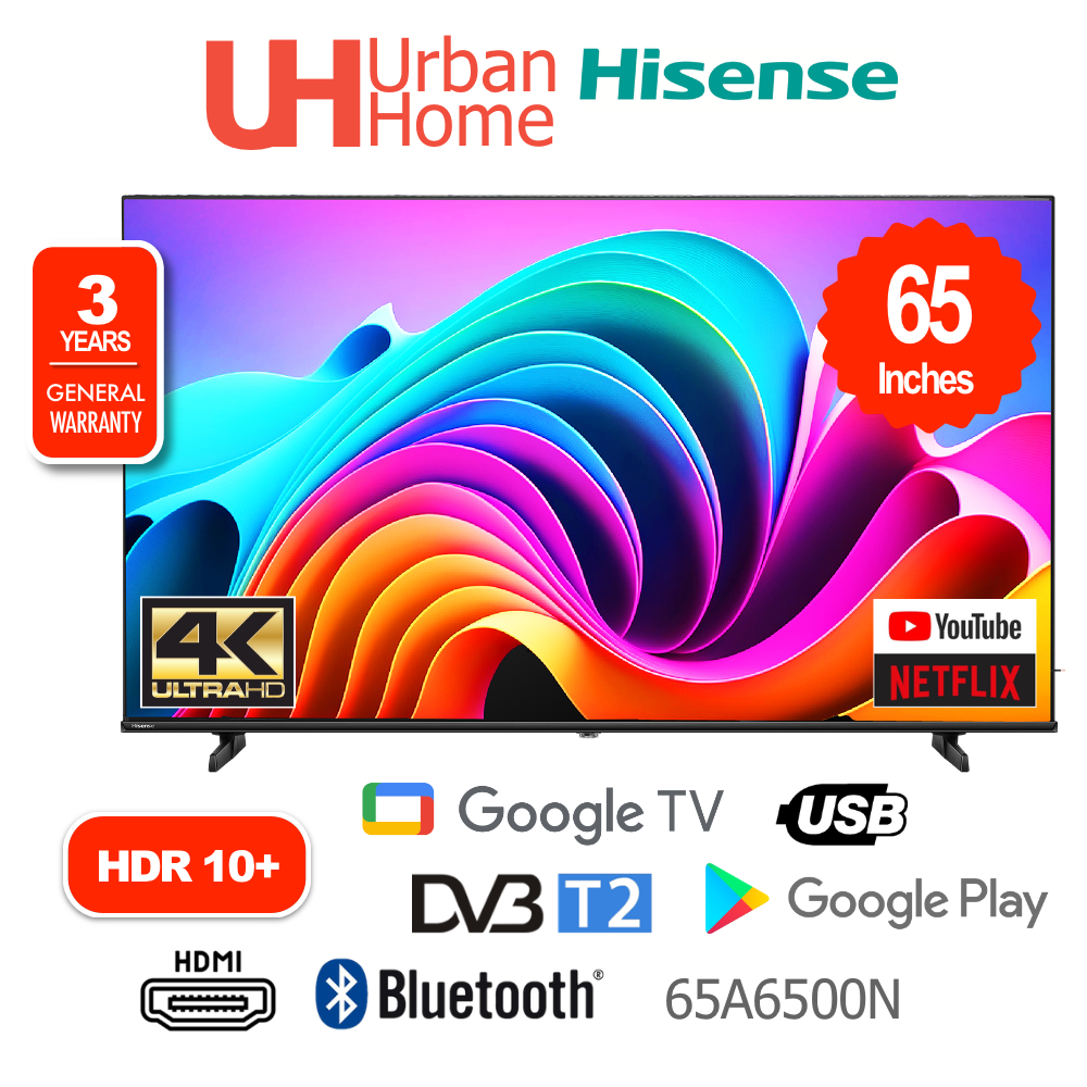 Hisense GoogleTV / SmartTV HDR10+ 4K UHD LED TV ( 65" ) 65A6500N / 65A6100K