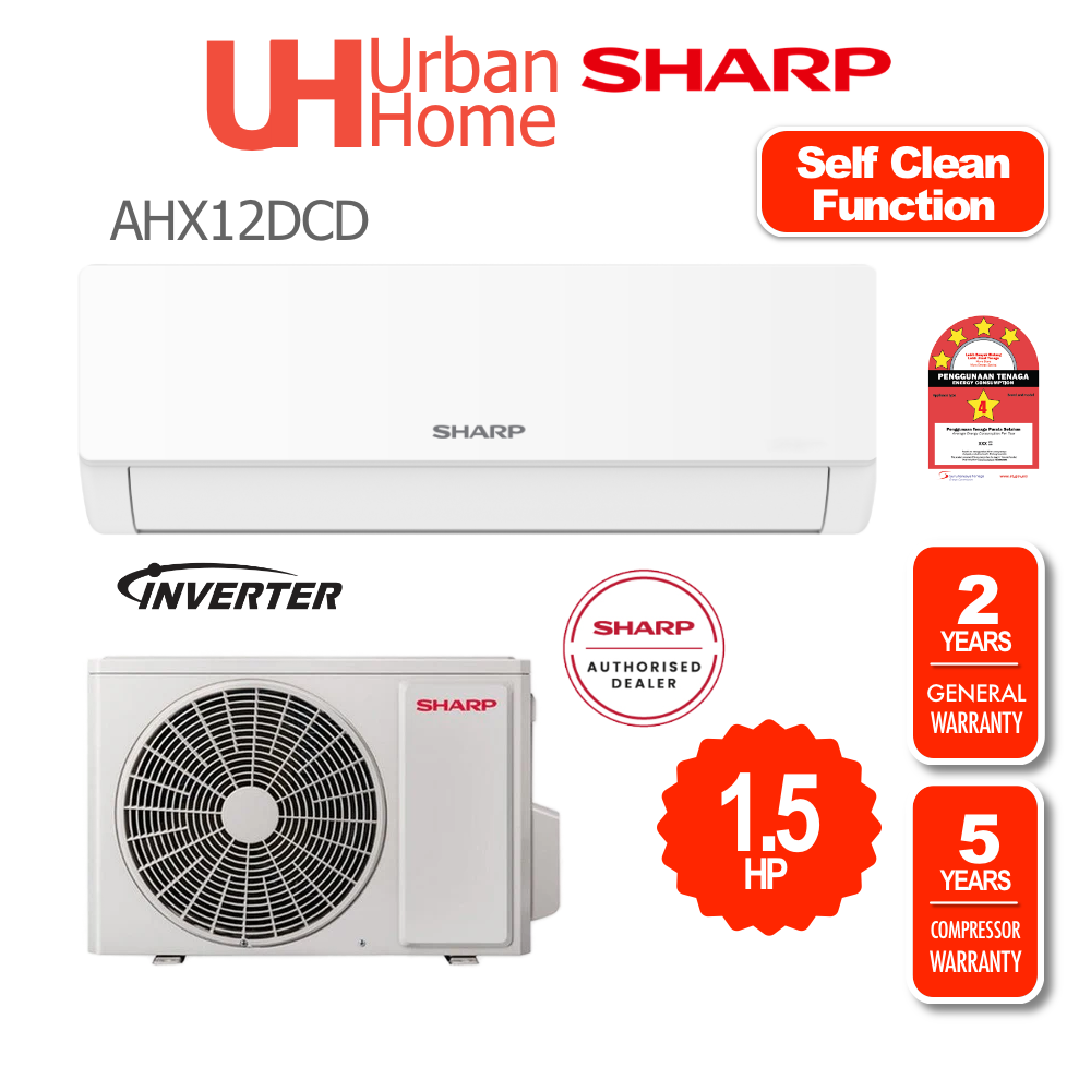 Sharp R32 BlissCool Inverter Air Conditioner Air Cond ( 1.0HP - 2.5HP ) AHX9DCD / AHX12DCD / AHX18DC