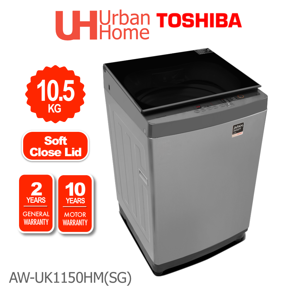 Toshiba Top Load Fully Auto Washing Machine Greatwaves Washer ( 10.5KG ) AW-UK1150HM(SG) / AWUK1150H