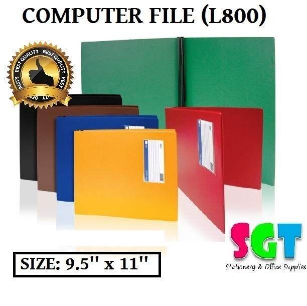 Emi-File A4 PVC Computer File 9'' x 11'' (L800) Random Colour