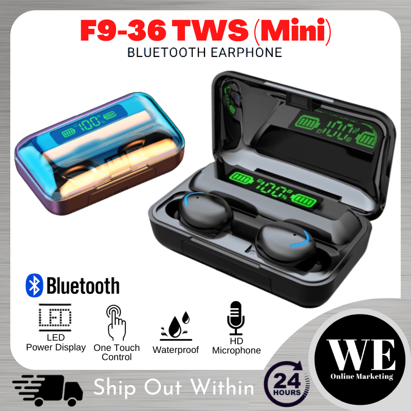 (Ready Stock) F9-36 Mini TWS Bluetooth Earphone - Twin Wireless Stereo Earbud Earfon Handsfree Heads