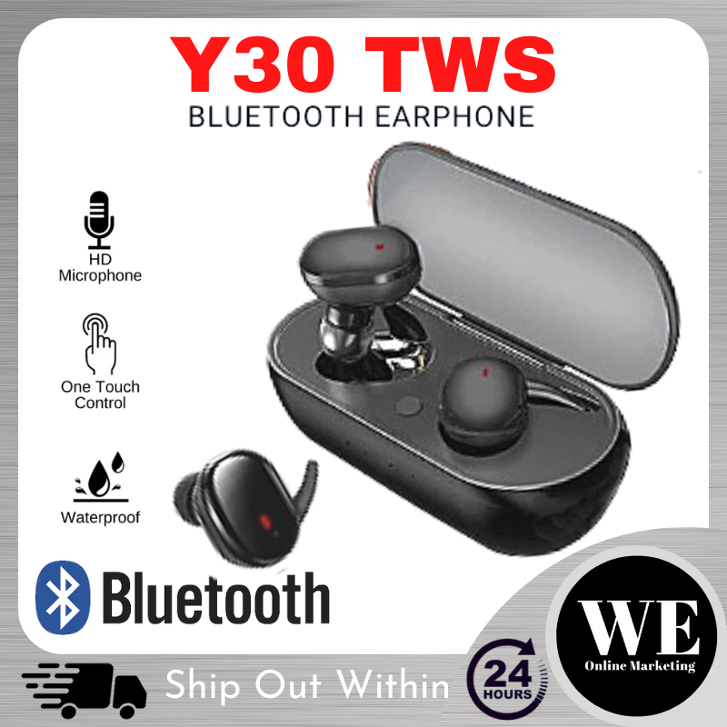 (Ready Stock) Y30 TWS Bluetooth Earphone - Twin Wireless Stereo Earbud Earfon Handsfree Headset Earp