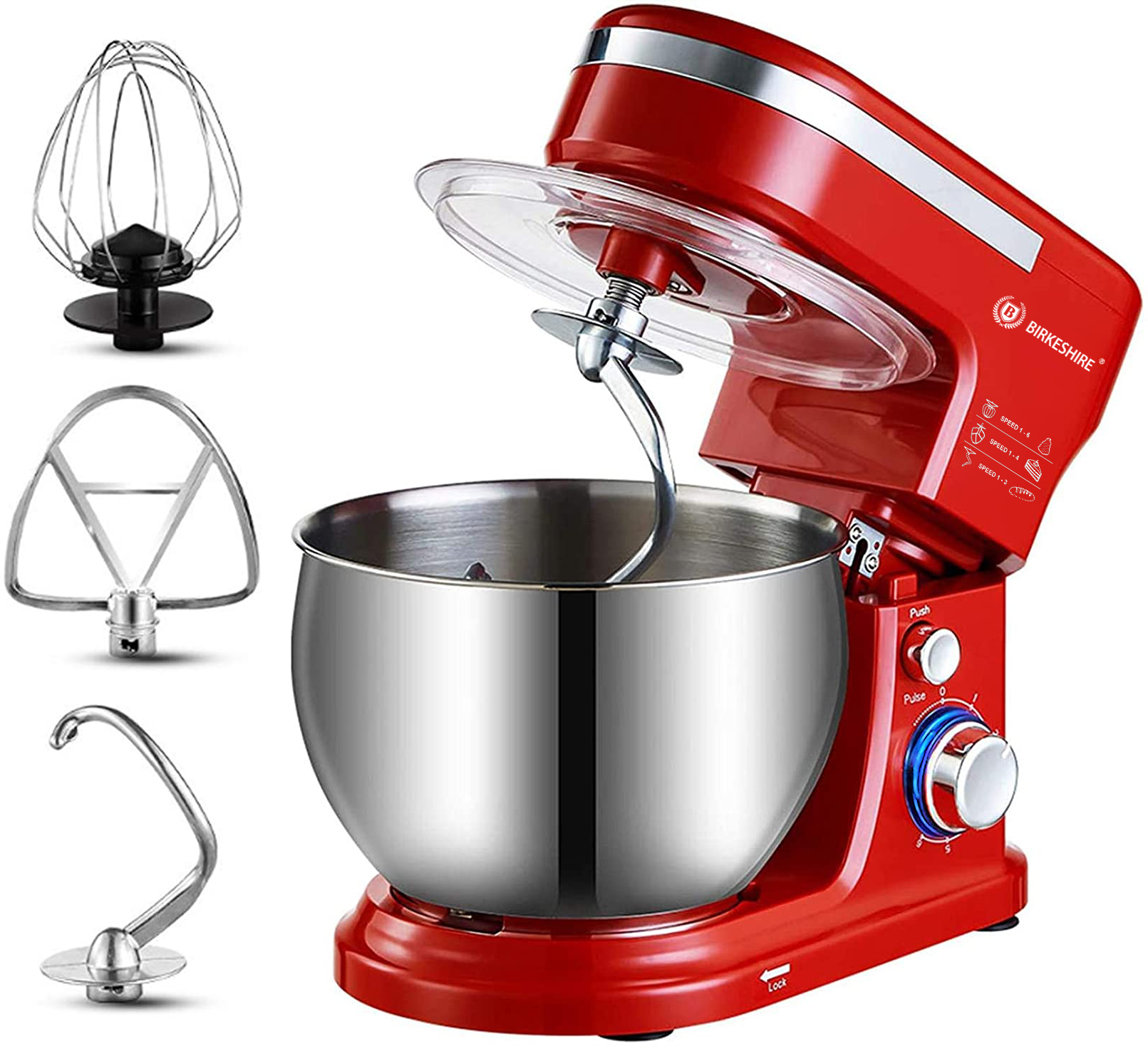 [NEW] Birkeshire XL 5L 1000W Power Stand Mixer SM-500-M (DEEP RED) Artisan Multipurpose Food Mixer S