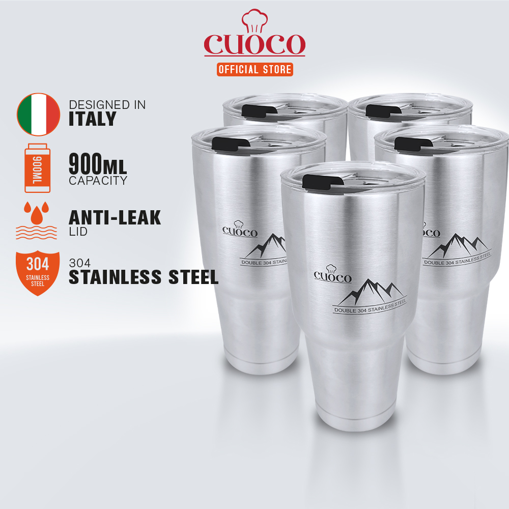5pcs CUOCO 900 ml Double 304 Stainless Steel Frozen Mug CSC005