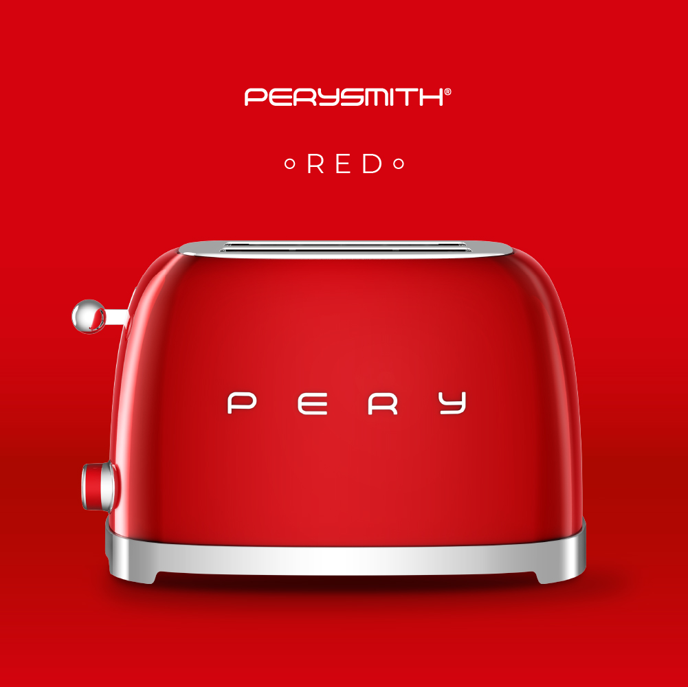PerySmith 2 Slice Bread Toaster Retro Series TT1010
