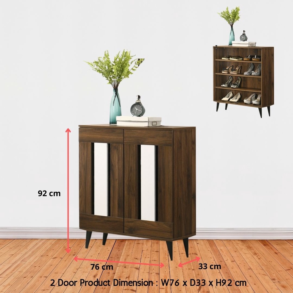 Rak Kasut Kayu Murah 6ft Almari Kasut Shoe Cabinet Rack Shoes Cabinet Multipurpose Storage Cupboard
