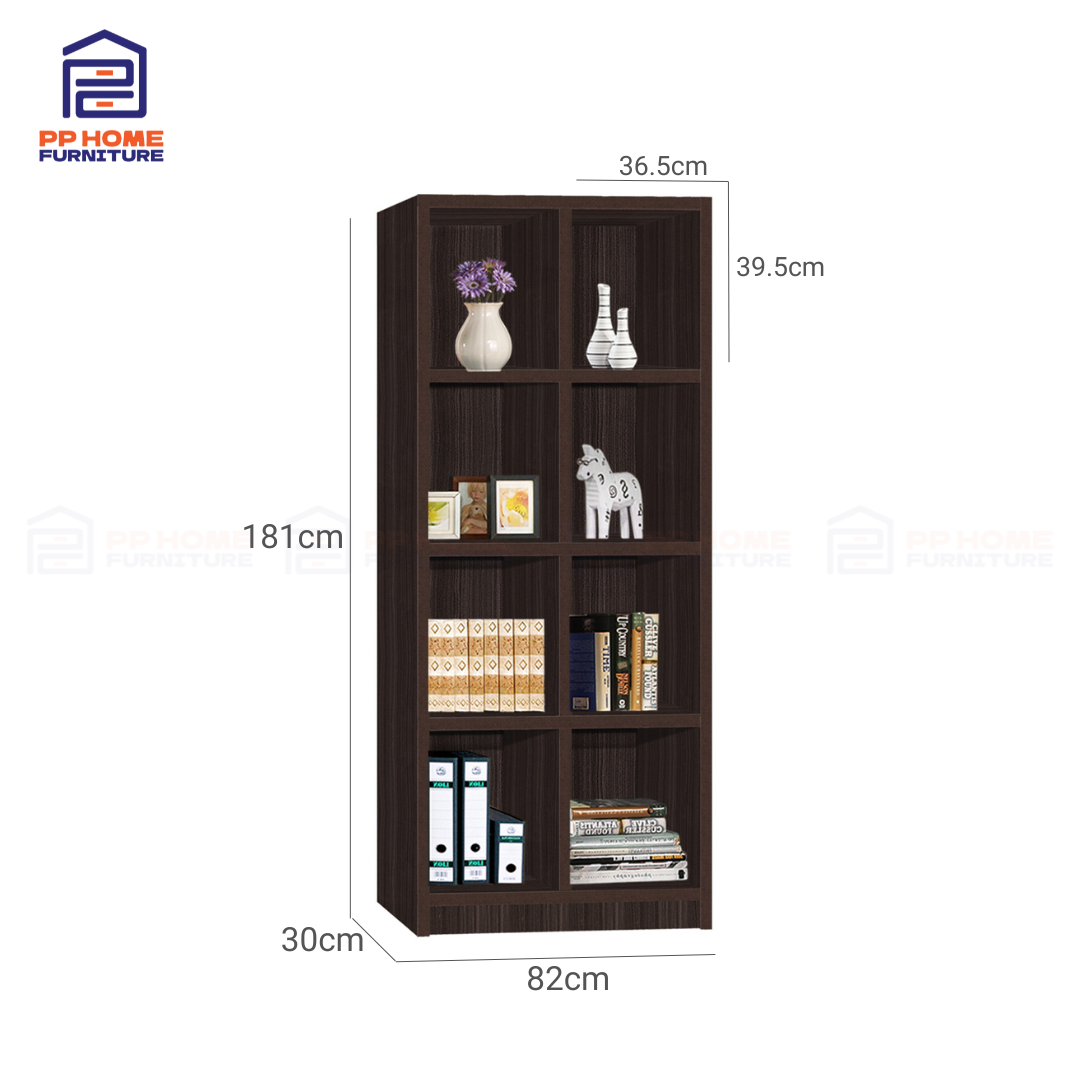 [12•12 MEGA SALES]8/10/12/15/20 cubes Bookshelf, almari buku, H208.7x159.4x29cm(20cubes) SKU:BC55