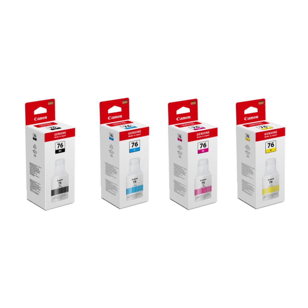 Canon GI-76 INK (Pigment Black/Cyan/Magenta/Yellow) GI76 Toner Ink Bottles for Canon PIXMA GX6070 GX