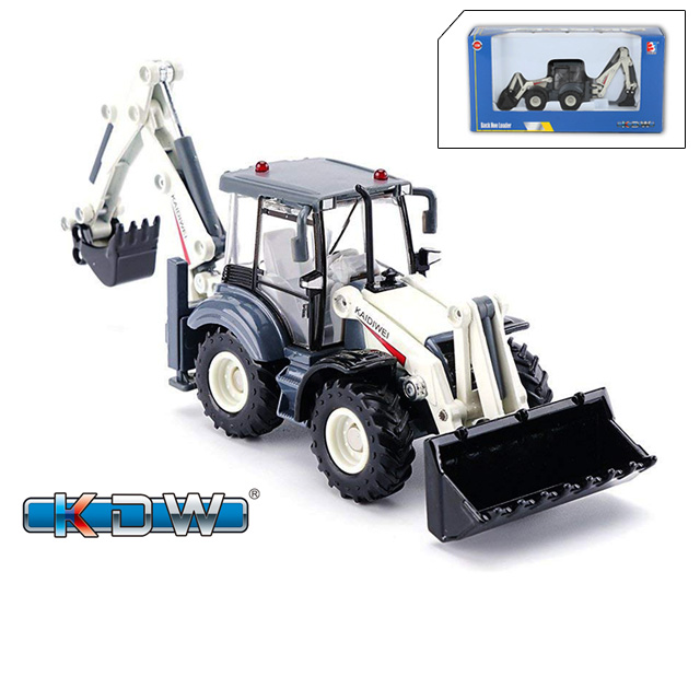KDW 1:50 Backhoe Construction Truck Metal Diecast Collection Vehicle