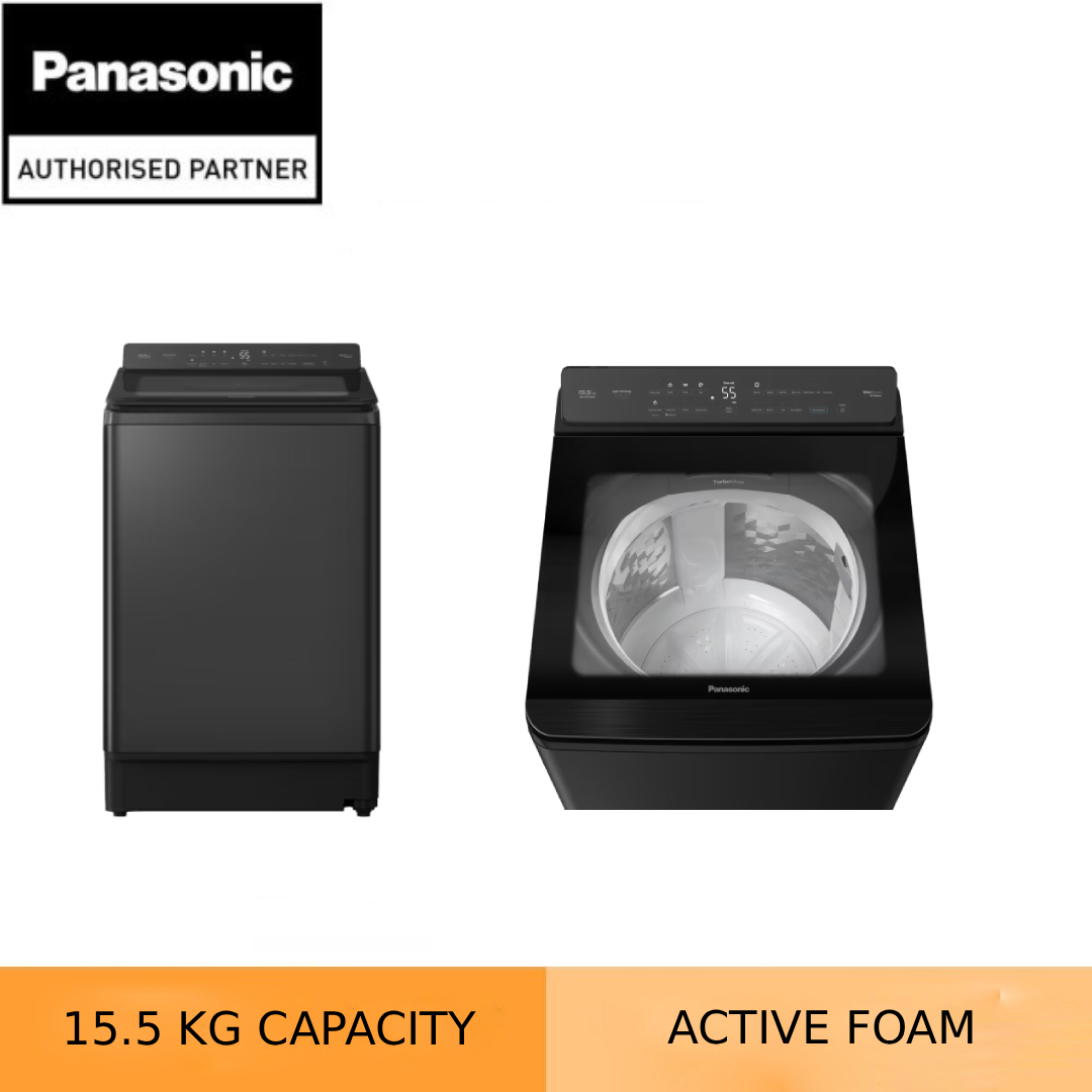 Panasonic 15.5KG TD Inverter Top Load Fully Washer NA-FD155X3BT (Black Silver)