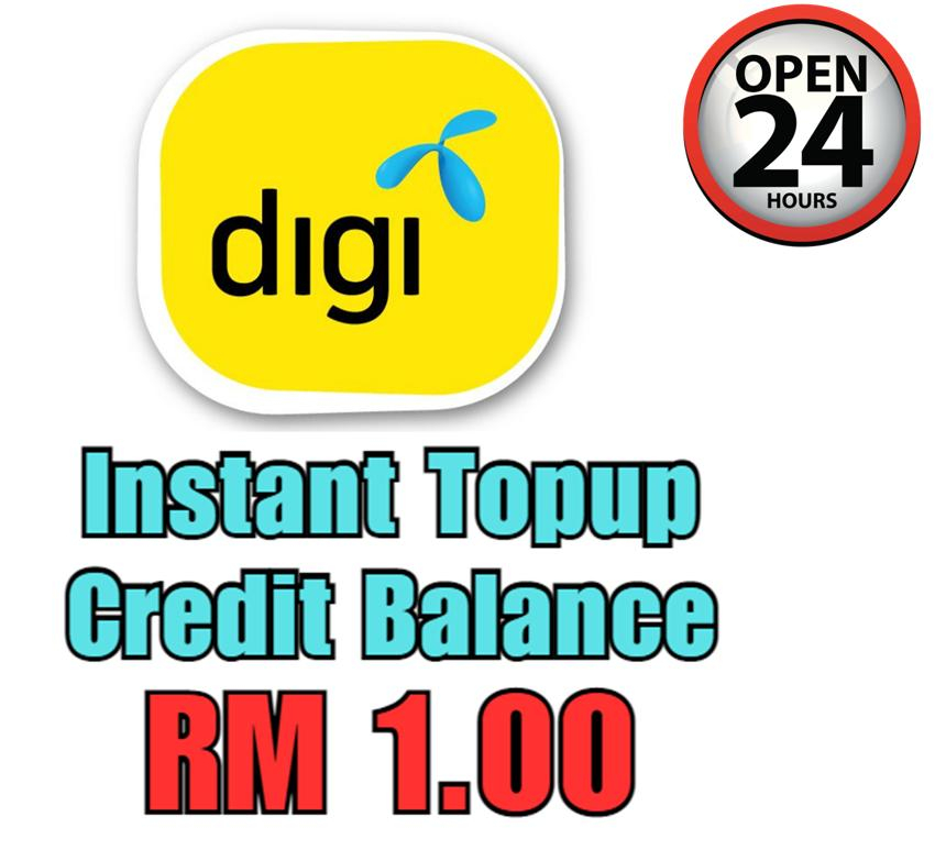 DIGI PREPAID INSTANT TOPUP RELOAD RM 1.00