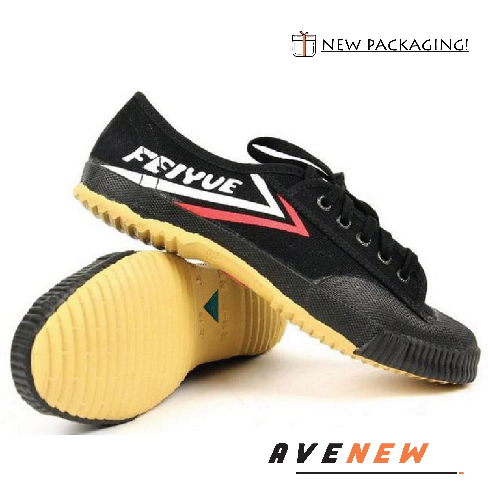 Feiyue Classic Running / Wushu / Taiji Shoes Sport Sneakers (White & Black)