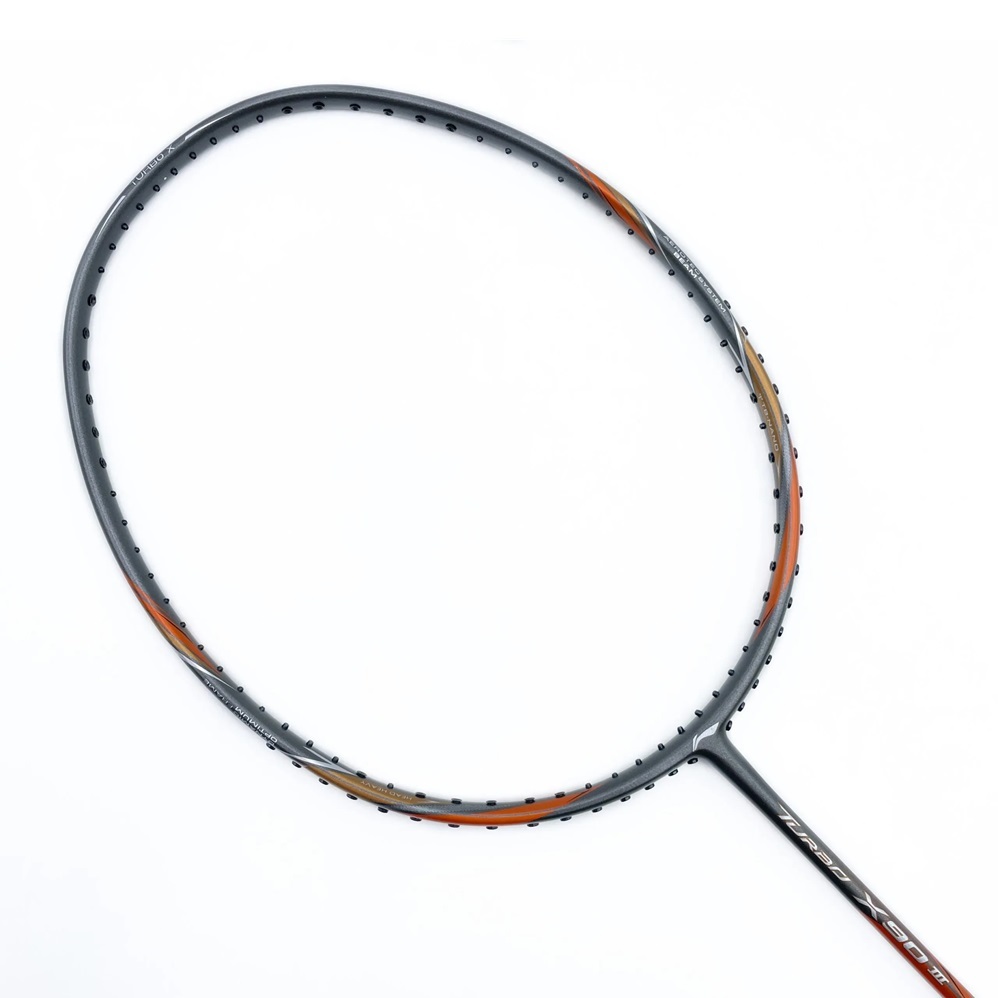 Li-Ning Badminton Racket Turbo X90 III Raket/Racquet head heavy W3/3U for attack-type player