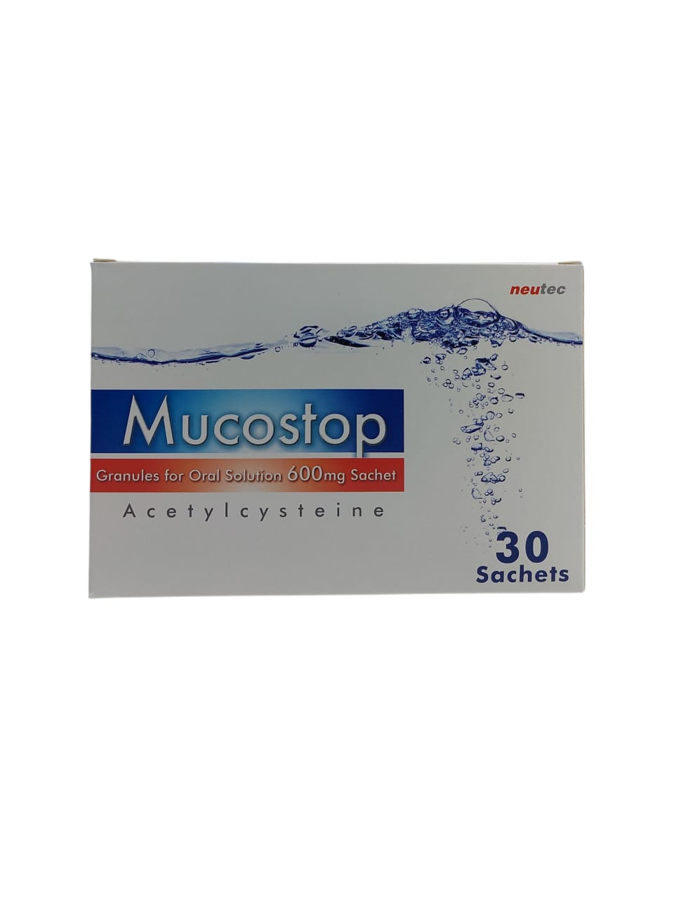 Mucostop Granules for Oral Solution [Acetylcysteine] 600mg [1sachet-3g] / [30sachets/box]