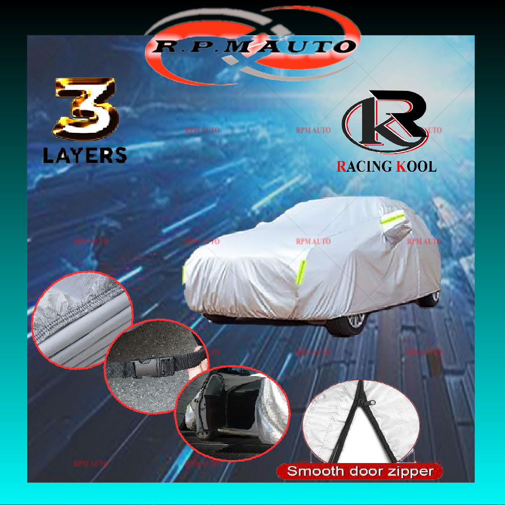 ALPINE Series RACINGKOOL Zipper Car Cover Premium Wear-resistant Protection Car Waterproof Sun-proof
