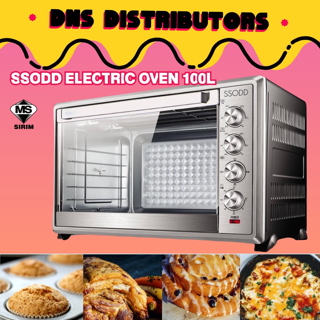 SSODD 45L 60L 100L Electric Oven Stainless Steel 5.5L 6.5L 7L Stand Mixer SIRIM APPROVED