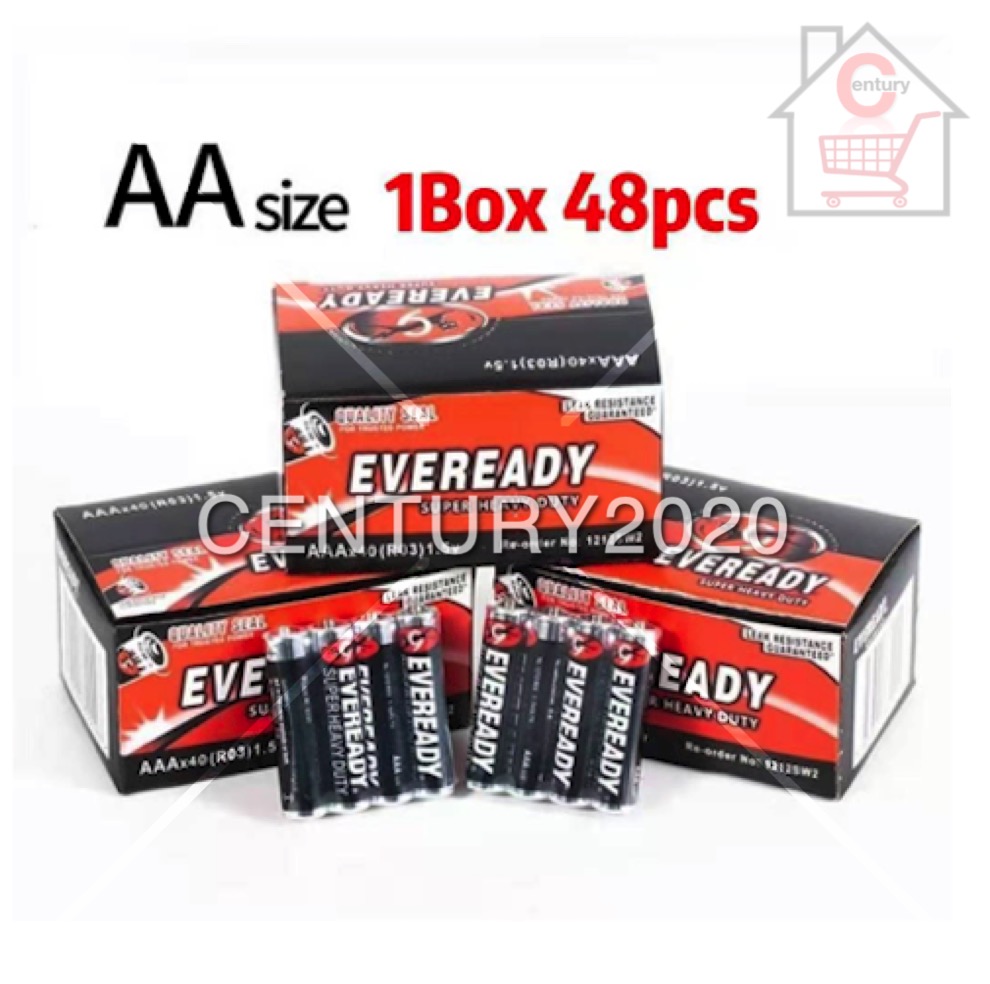 EVEREADY AA Battery Super Heavy Duty R6 AA Battery 48pcs