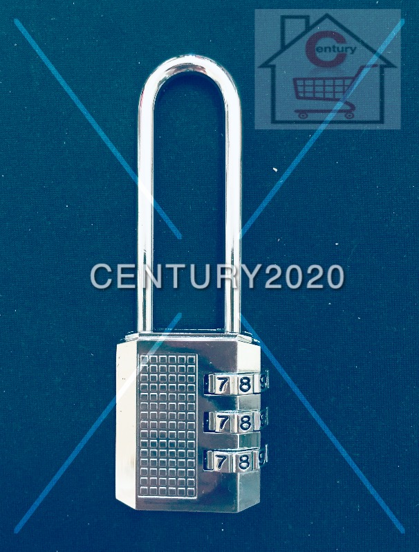 Push Button Padlock 3 Digit Button Combination Long Head Pad Lock CH17C-L