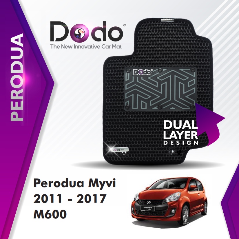 Dodo® Car Mat Perodua Myvi 2011-2017- MK2 Facelift,M600