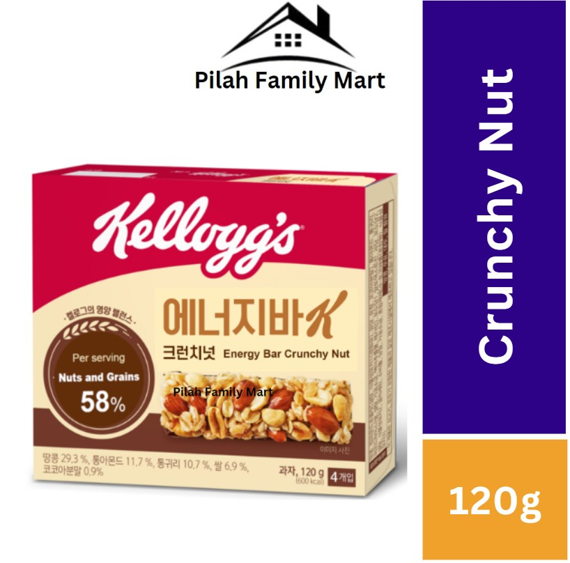 KELLOGGS Energy Bar K Crunchy Nut 4s x 30g (1pack)