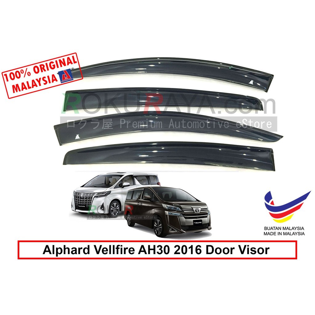 Toyota Alphard Vellfire AH30 (3rd Gen) 2016 AG Door Visor (Big 12cm Width)