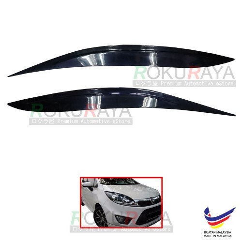 [BLACK] Proton Iriz Old 2014-2018 Plastic Car Headlamp Head Lamp Eyelid Eye Lid Brow Cover Car Acces