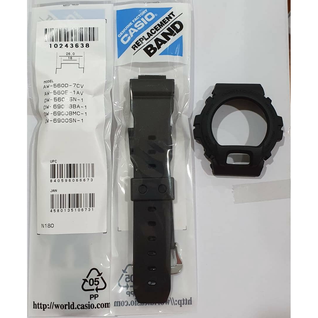 Original G-shock DW-6900BMC-1 Replacement Parts -Bezel and Band