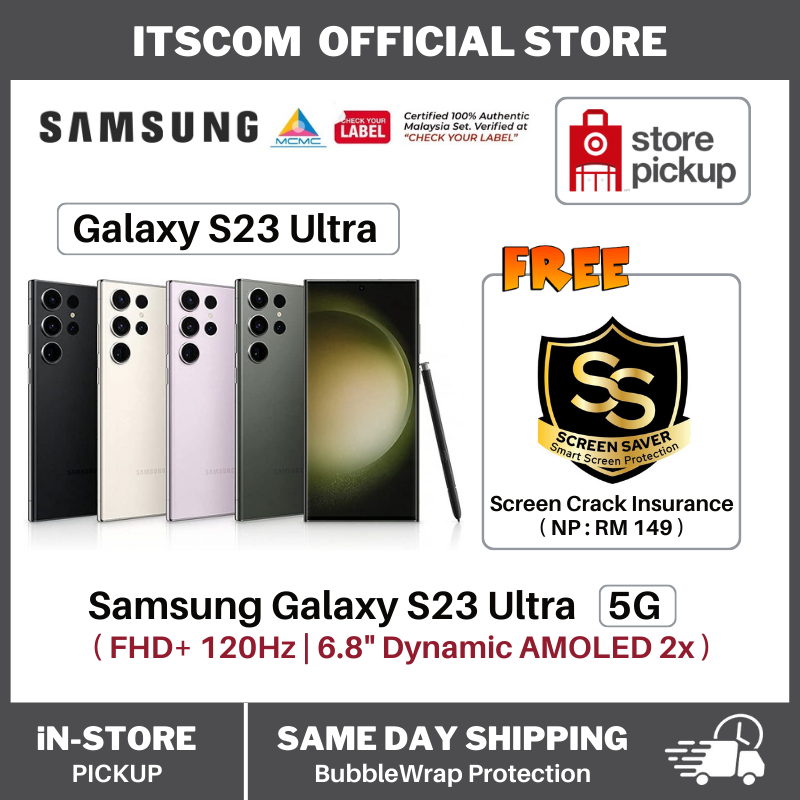 Samsung Galaxy S23 Ultra 5G Smartphone | 12GB RAM + 256GB/512GB/1TB ROM | Snapdragon 8 Gen 2 | 5000 