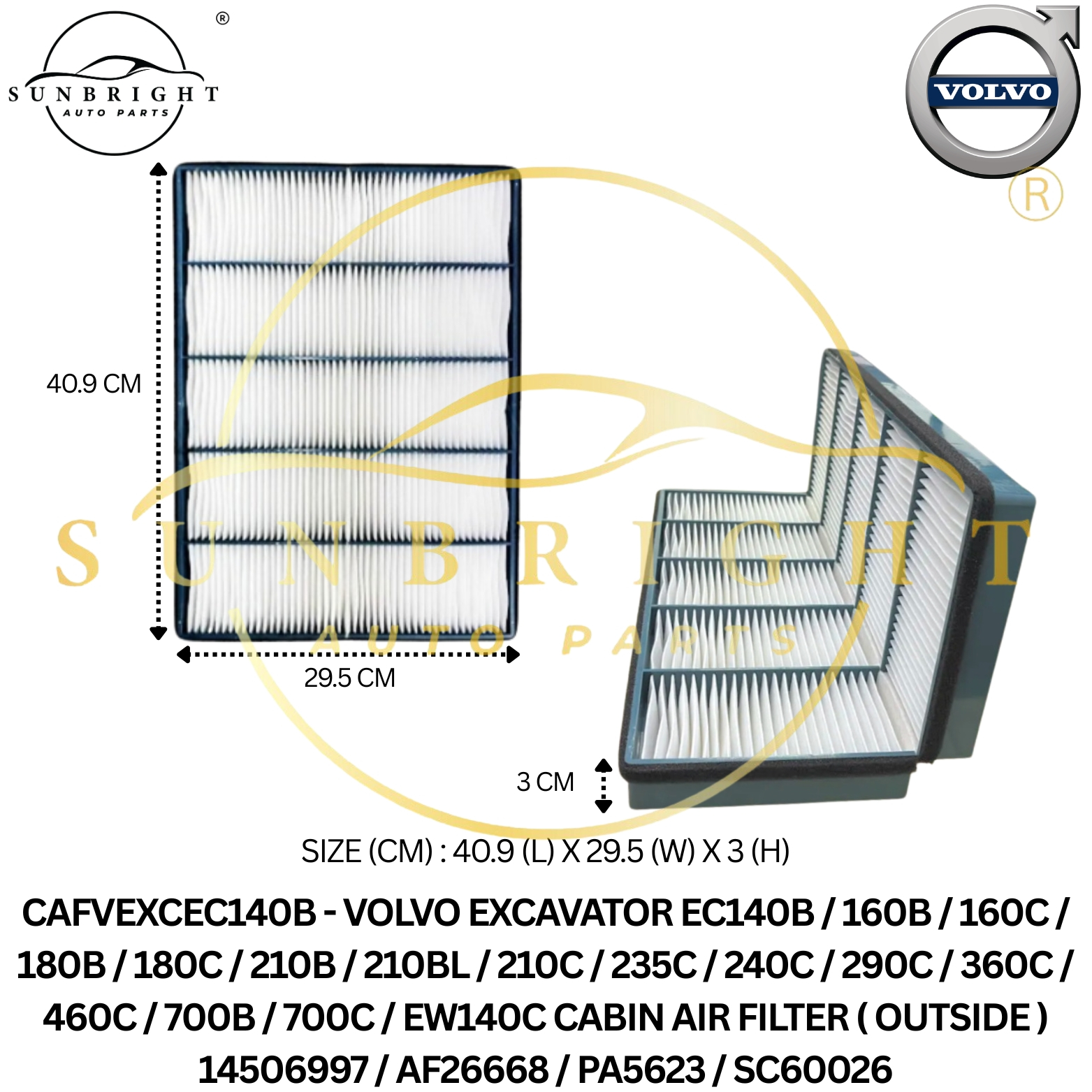 VOLVO EXCAVATOR EC140B / 160B / 160C / 180B / 180C / 210B / 210BL / 210C / 235C / 240C / 290C / 360C