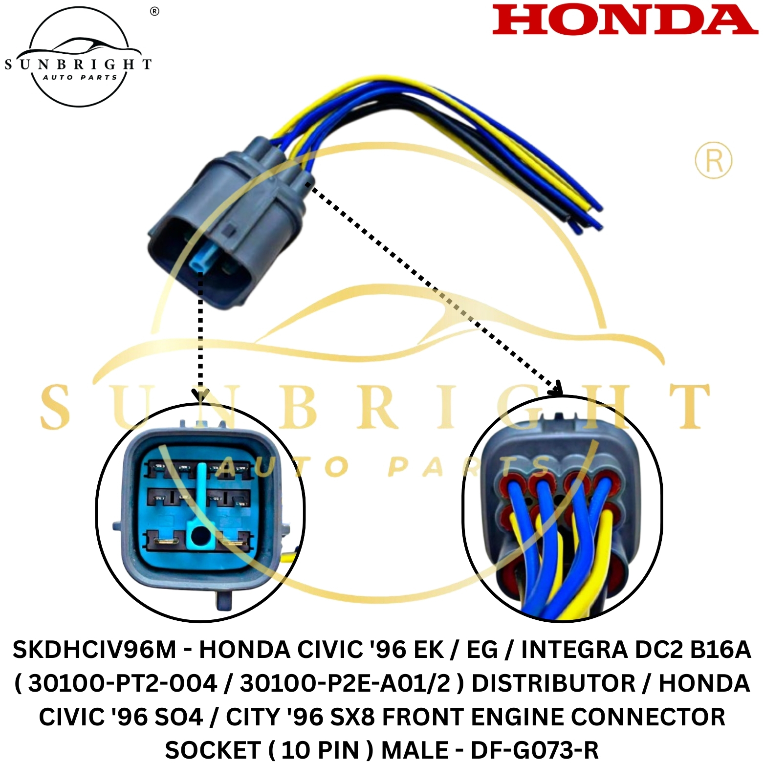 HONDA CIVIC '96 EK / EG / INTEGRA DC2 B16A DISTRIBUTOR / HONDA CIVIC '96 SO4 / CITY '96 SX8 FRONT EN