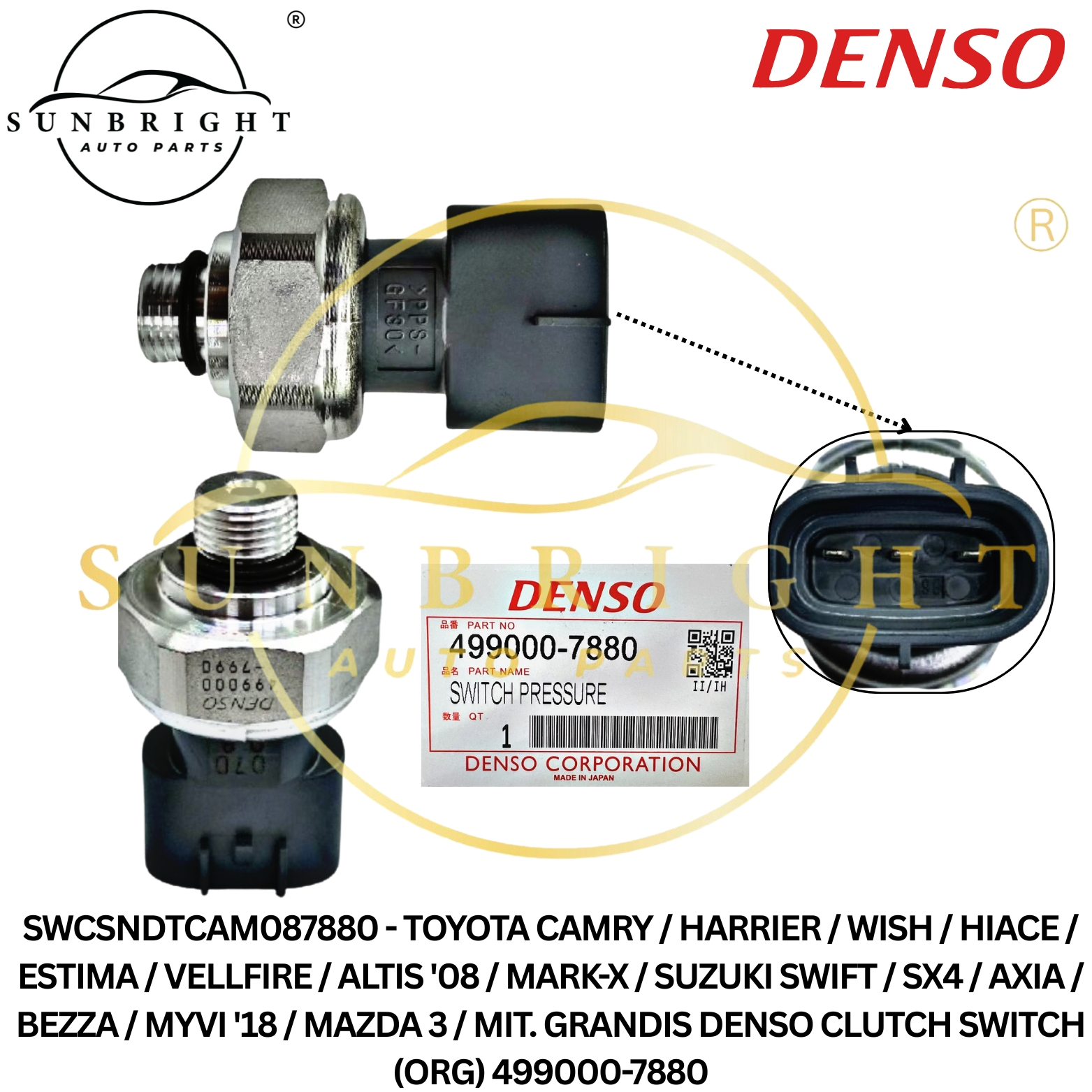 TOYOTA CAMRY '08 / WISH '08 / HIACE '08 KDH200 / VELLFIRE / ALTIS '08 / MARK-X '08 / SUZUKI SWIFT /
