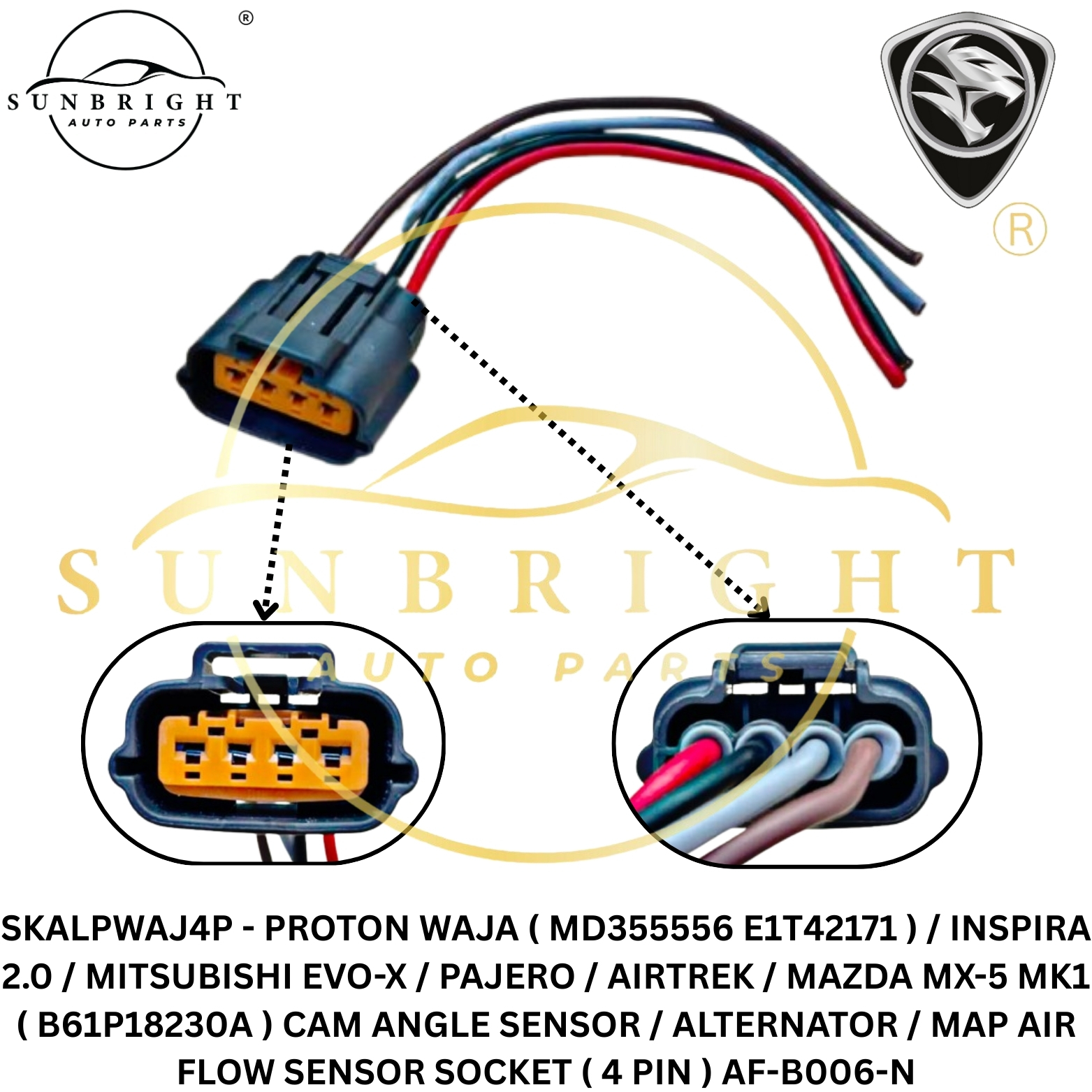 PROTON WAJA ( MD355556 E1T42171 ) / INSPIRA 2.0 / MITSUBISHI EVO-X / PAJERO / AIRTREK / MAZDA MX-5 M