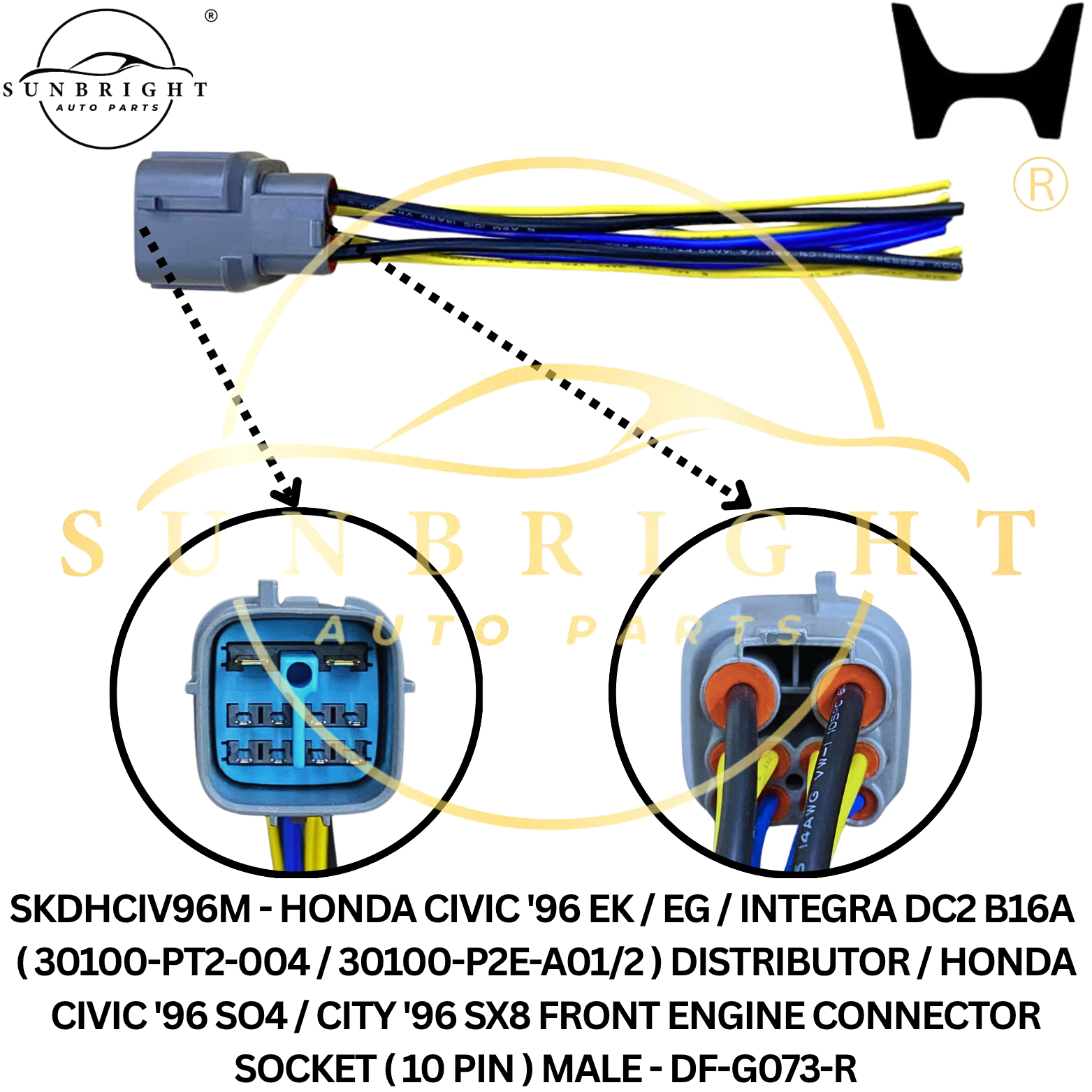 HONDA CIVIC '96 EK / EG / INTEGRA DC2 B16A DISTRIBUTOR / HONDA CIVIC '96 SO4 / CITY '96 SX8 FRONT EN